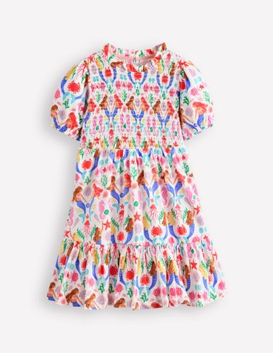 Robe Aurora tournoyante et froncée-Sirènes ivoire - Boden - Modalova