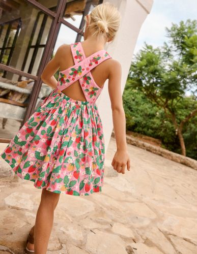 Robe Harper croisée dans le dos-Lit de fraises rose cosmos - Boden - Modalova