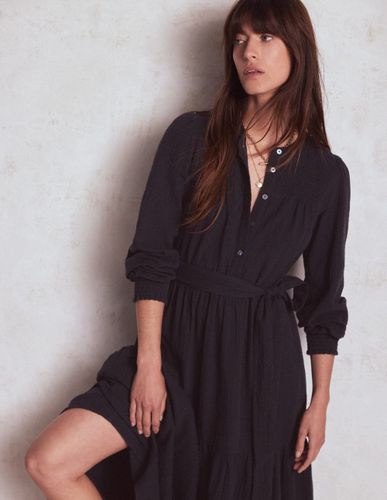 Robe midi Cecily double-étoffe-Bleu Nuit - Boden - Modalova