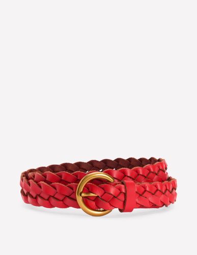 Ceinture fine tressée-Rouge Vif (BN883) - Boden - Modalova