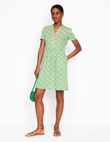 Robe Naomi à manches courtes-Vert paradis, motif Botanic Blush - Boden - Modalova