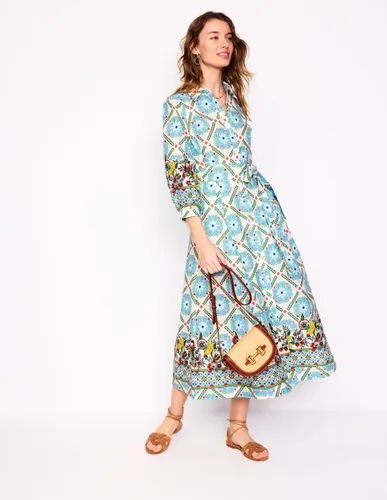 Robe-chemise Clara en lin mélangé-Multi, motif Citrus Vine Tile - Boden - Modalova