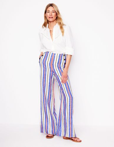 Pantalon de marin Greenwich-Rayé bleu vif et marron - Boden - Modalova