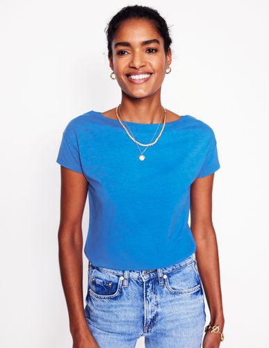T-shirt à col bateau ultra-doux- galerie - Boden - Modalova