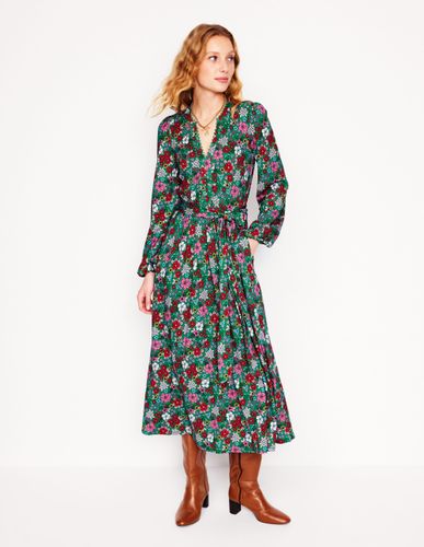Robe midi Maeve en jersey-Émeraude profond, motif Blossom Scatter - Boden - Modalova