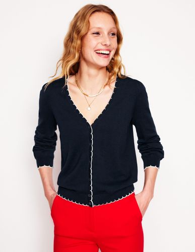 Gilet festonné Pru-Bleu Marine - Boden - Modalova