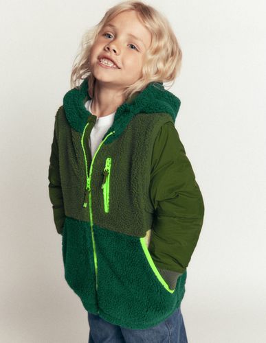 Garçons Veste 2-en-1 en borg mélangé à empiècements en Taille 3-4 ans - Boden - Modalova
