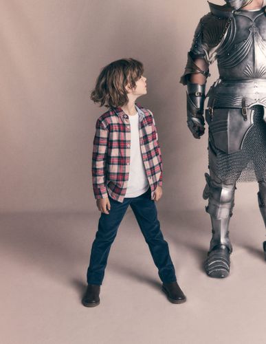 Garçons Chemise cosy à carreaux en coton Taille 3-4 ans - Boden - Modalova