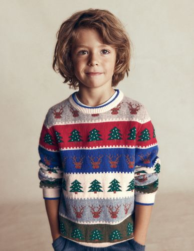 Garçons Pull motif jacquard en Taille 3-4 ans - Boden - Modalova