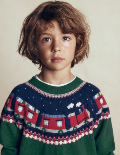 Garçons Pull motif jacquard en Taille 3-4 ans - Boden - Modalova