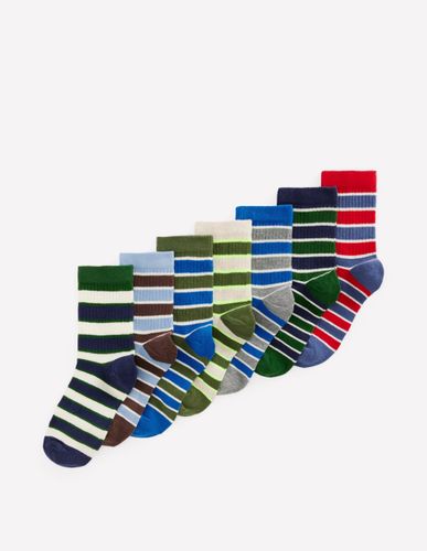 Garçons 7 paires de chaussettes côtelées Taille 23-26 - Boden - Modalova