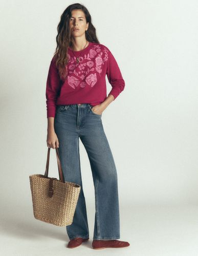 S Sweat Emi brodé en Taille Petite - Boden - Modalova