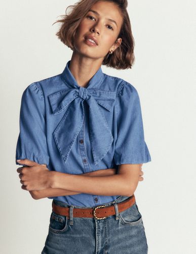S Top en jean avec liens à l'encolure en Taille 36 - Boden - Modalova
