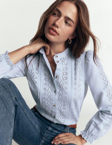 S Top en coton et broderie anglaise en Taille 38 - Boden - Modalova