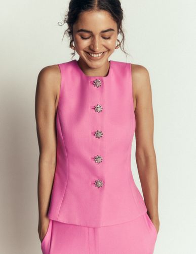 S Gilet de costume texturé à basque en Taille 40 - Boden - Modalova