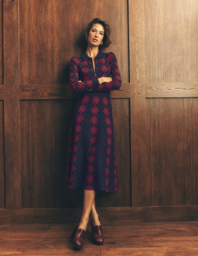 S Robe Fiona zippée sur le devant en maille en Taille Régulière/34 - Boden - Modalova