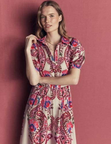 S Robe midi en coton à ceinture Taille Petite/36 - Boden - Modalova
