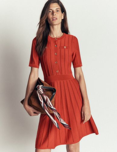 S Robe boutonnée sur le devant à surpiqûres en Taille Régulière/34 - Boden - Modalova