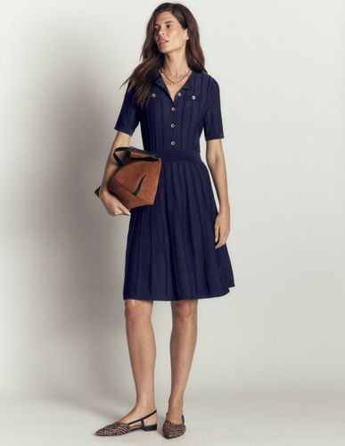 S Robe boutonnée sur le devant à surpiqûres en Taille Régulière/38 - Boden - Modalova