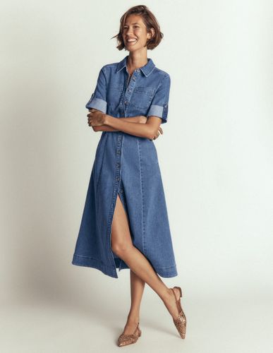 S Robe-chemise midi en jean en Taille Régulière/42 - Boden - Modalova