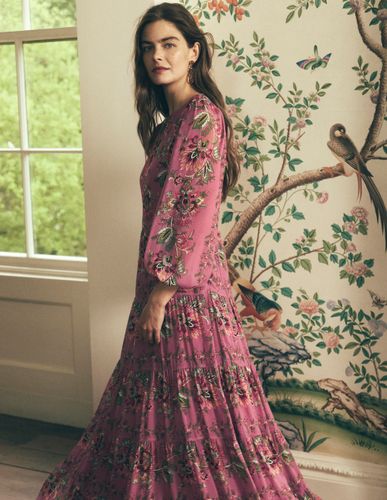 S Robe longue à volants multiples en Taille Régulière/36 - Boden - Modalova