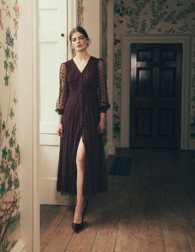 S Robe midi plissée en tulle en Taille Petite/32 - Boden - Modalova