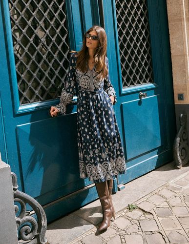 S Robe à volants et manches blousantes en jersey en Taille Petite/32 - Boden - Modalova