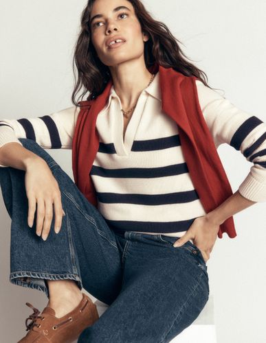 S Pull Lucy à col tunisien en coton en Taille mois - Boden - Modalova