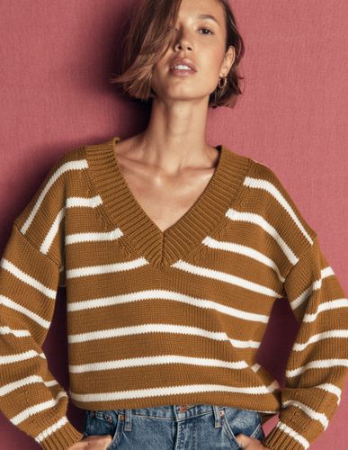 S Pull Lucy à col V en coton en Taille mois - Boden - Modalova