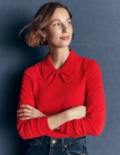 S Pull en maille avec nœud au col en Taille mois - Boden - Modalova