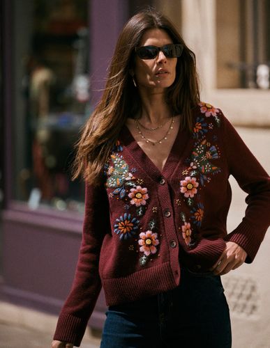S Gilet Ella brodé en maille en Taille Petite - Boden - Modalova