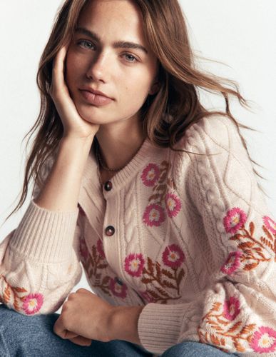 S Cardigan en maille torsadée en Taille mois - Boden - Modalova