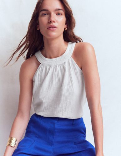 S Top double-étoffe à col de style dos-nu en Taille 42 - Boden - Modalova