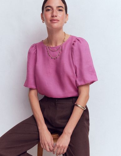 S Top en lin à manches bouffantes en Taille 44 - Boden - Modalova