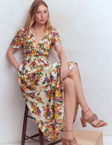 S Robe plissée à col V en Taille Régulière/40 - Boden - Modalova
