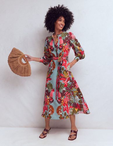 S Robe midi Ava en lin mélangé en Taille Régulière/34 - Boden - Modalova
