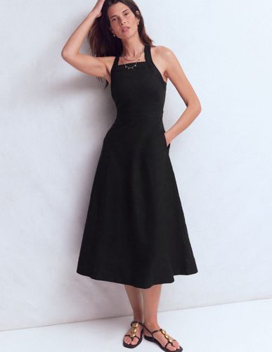 S Robe croisée dans le dos en lin mélangé en Taille Petite/32 - Boden - Modalova