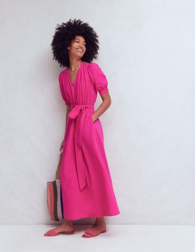 S Robe double-étoffe à manches bouffantes en Taille Régulière/38 - Boden - Modalova