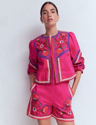 S Short brodé en lin en Taille 34 - Boden - Modalova