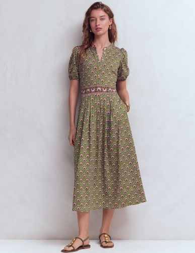 S Robe midi Amber plissée en jersey en Taille Régulière/40 - Boden - Modalova