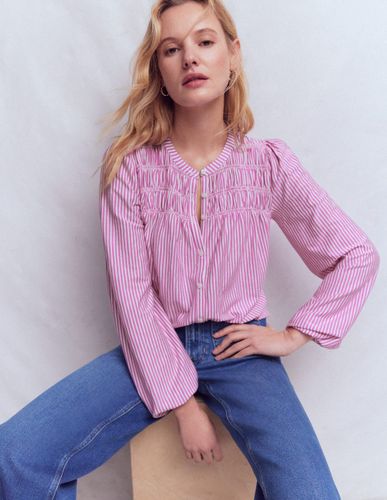 S Chemise Mya smockée en jersey en Taille 40 - Boden - Modalova