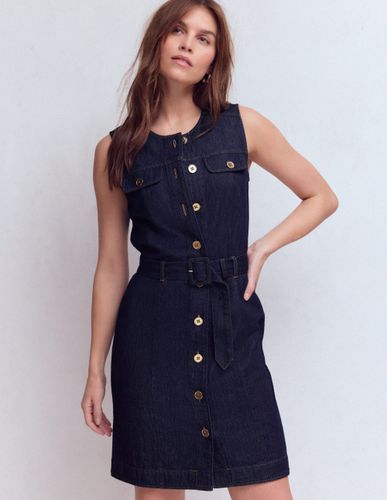 S Robe courte en jean à boutons dorés en Taille Régulière/38 - Boden - Modalova