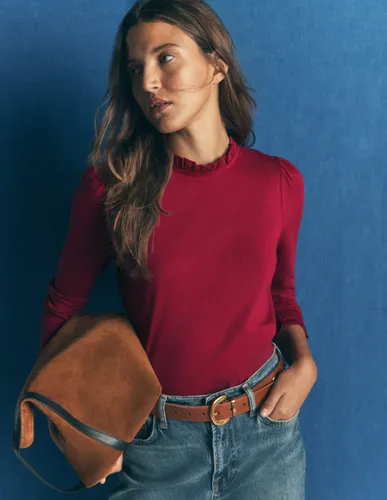 S Top volanté ultra-doux en Taille 30 - Boden - Modalova