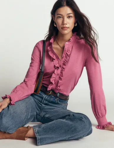 S Blouse en jersey à volants en Taille 40 - Boden - Modalova