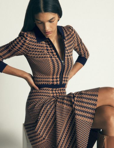 S Robe Fiona zippée sur le devant en maille en Taille Régulière/30 - Boden - Modalova