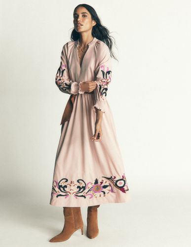 S Robe midi smockée en velours côtelé Taille Petite/32 - Boden - Modalova