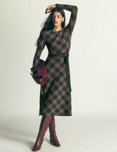 S Robe midi à col rond en jacquard en Taille 32 - Boden - Modalova