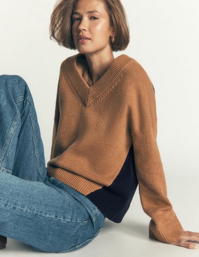 S Pull col V Marta en laine mérinos en Taille TP - Boden - Modalova