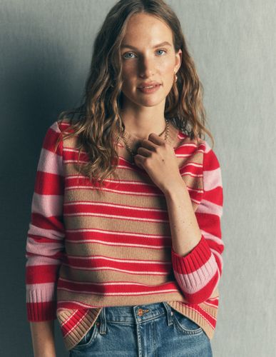 S Pull col rond Marta en laine mérinos-Rayé pêle Taille TP - Boden - Modalova