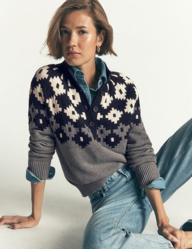 S Pull à col boutonné Lara en coton en Taille TP - Boden - Modalova